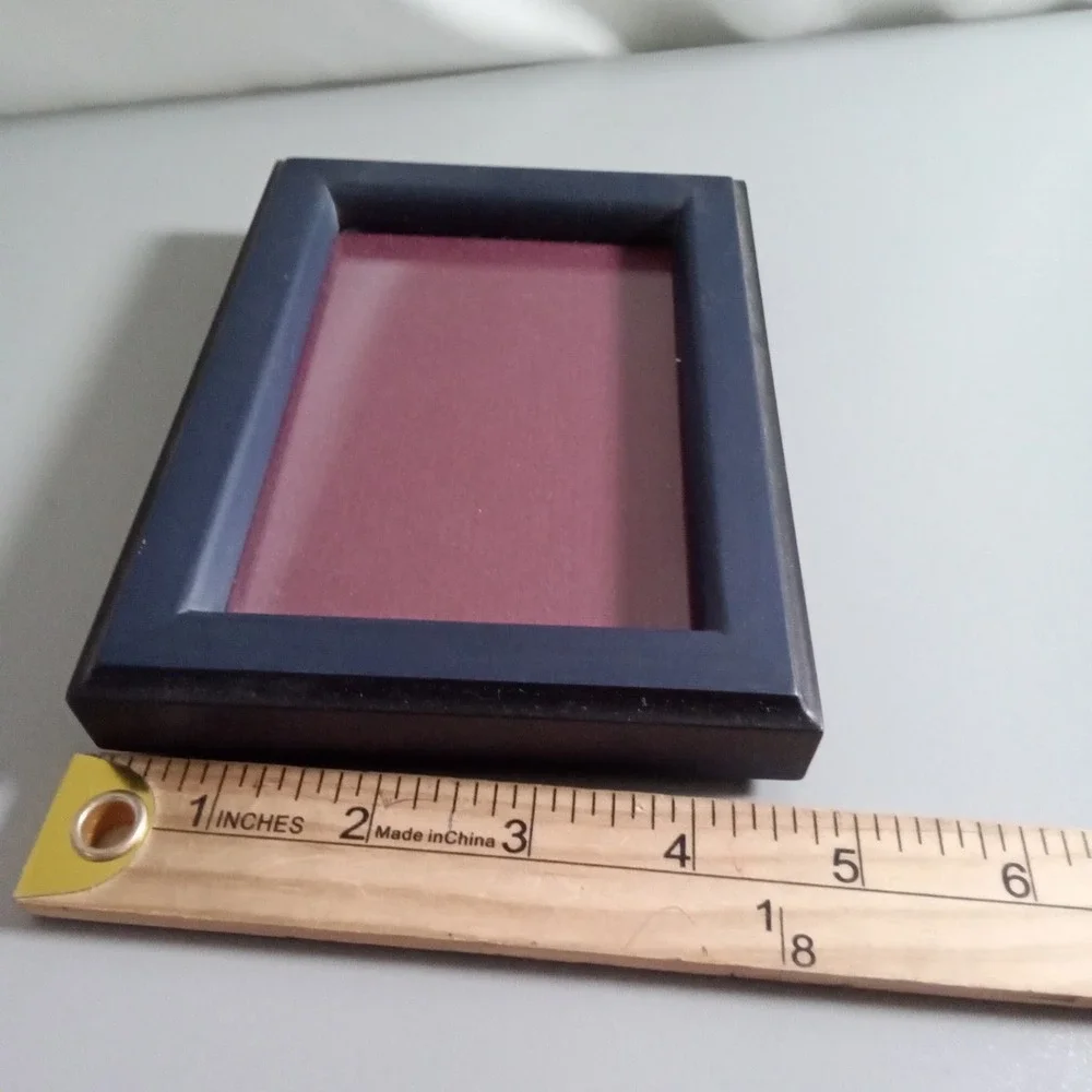 Navy Blue Wood Deep Profile Picture Frame 3.5 x 4.5 Tabletop Wall Mount